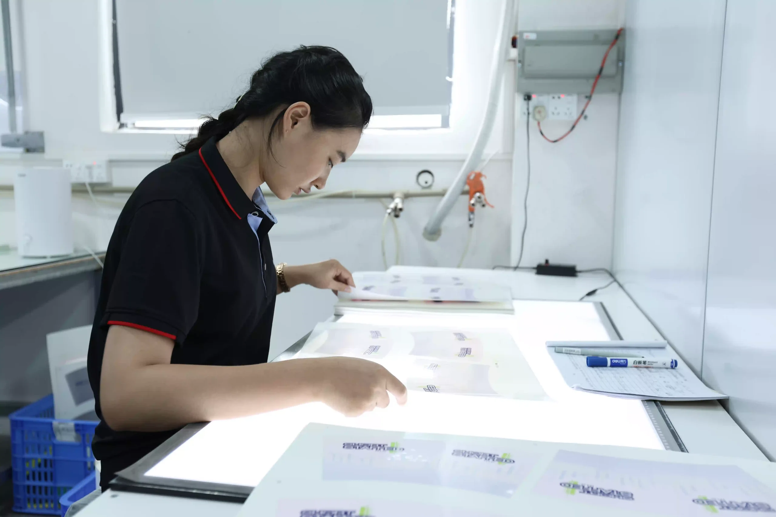 Inline temperature bath testing cold and hot color changing transition speed