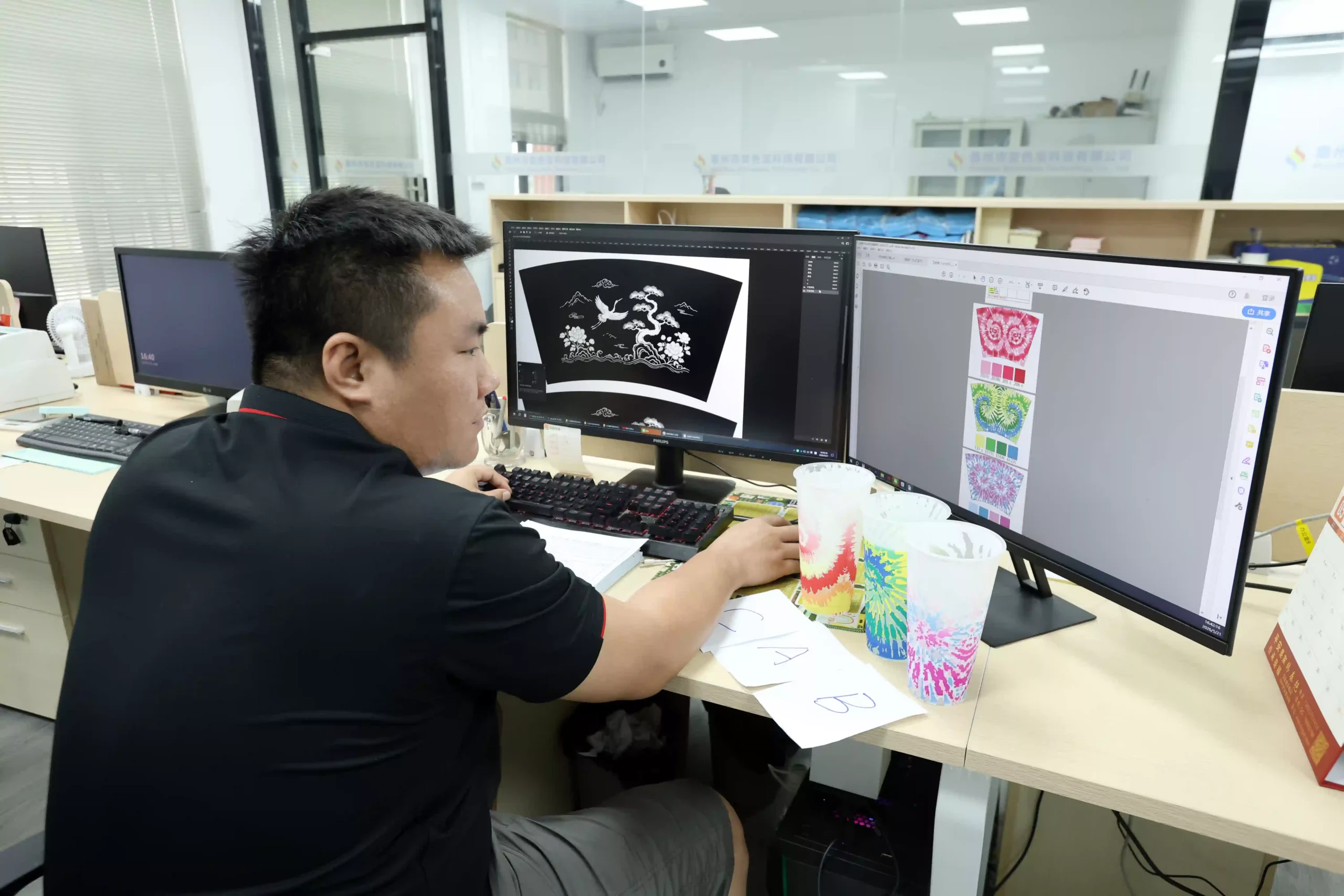 color changing cup factory printing process selection