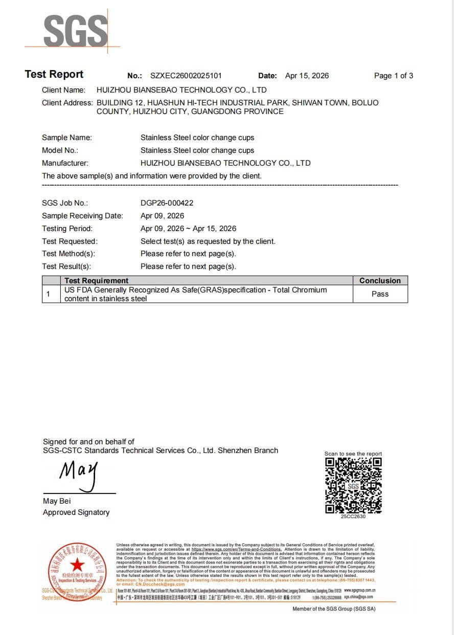 German LFGB & EU 1935/2004 Certificate