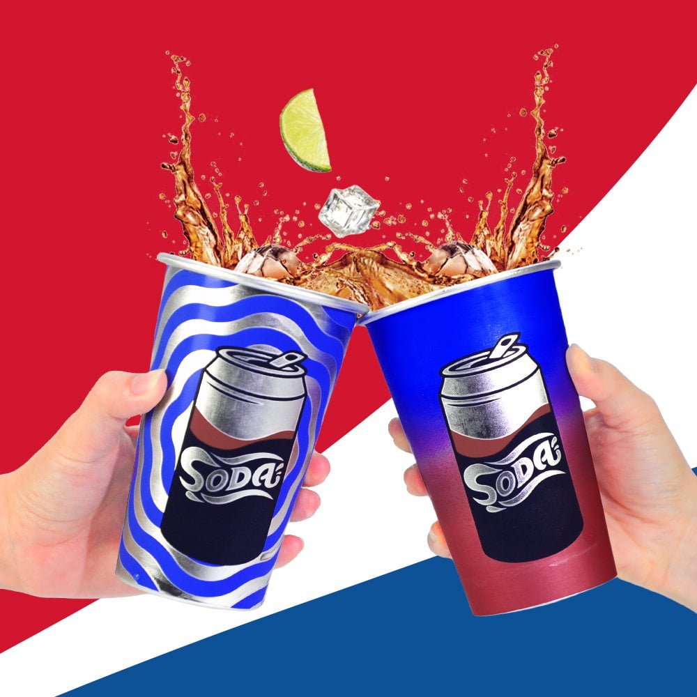 450ml Soda Cold color changing Aluminum Cup