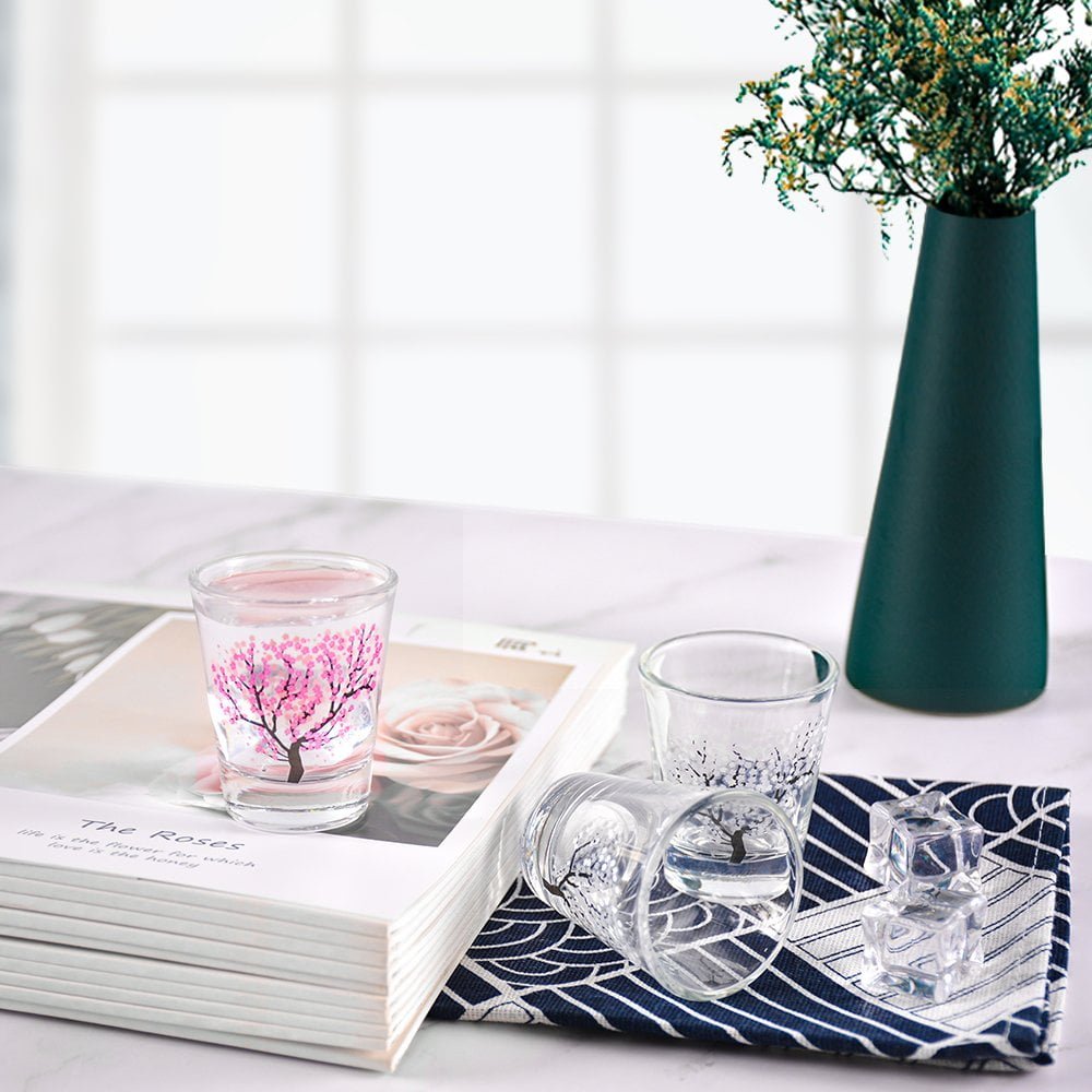 2oz Sakura cold changing shot glass