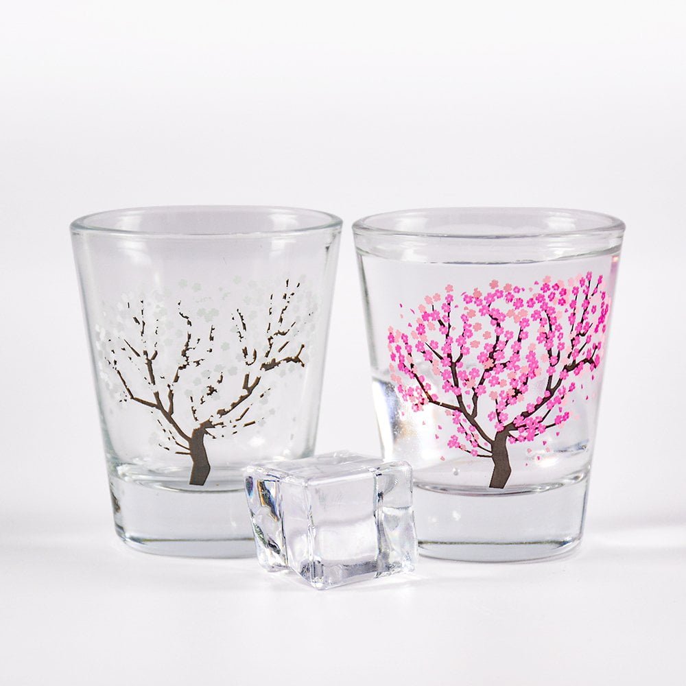 2oz Sakura cold changing shot glass