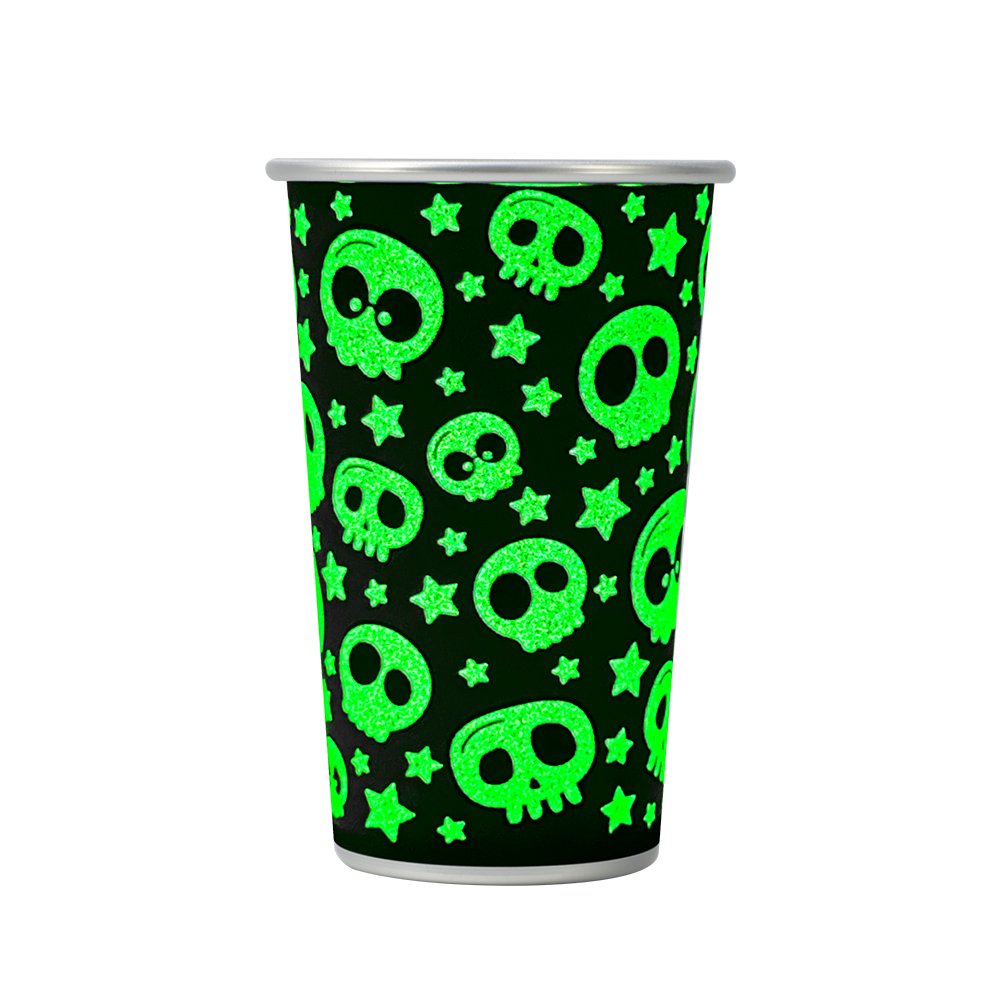 450ml Glow in dark and Color active Helloween Aluminum Cup