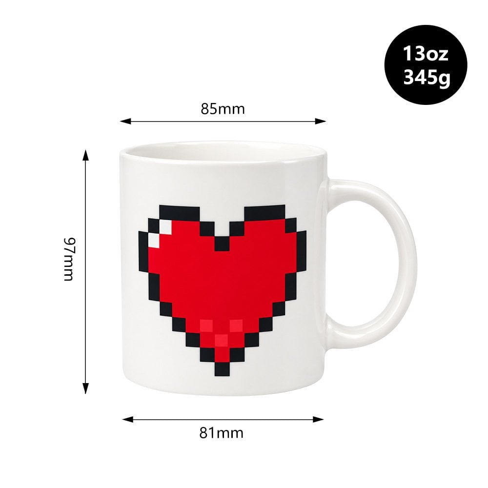 11oz White Heat reveal New Bone China Ceramic Mug