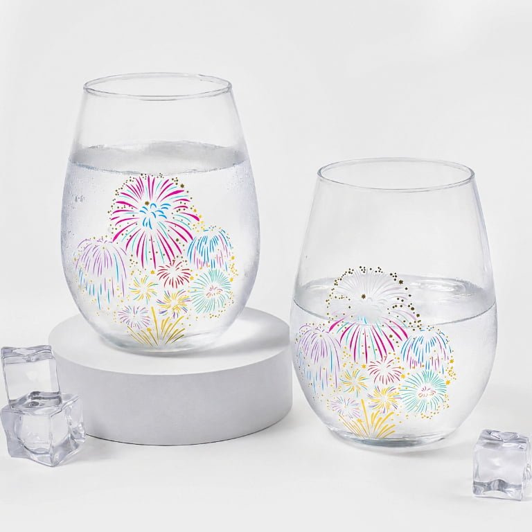 350ml Egg shape cold changing glass cup for festival