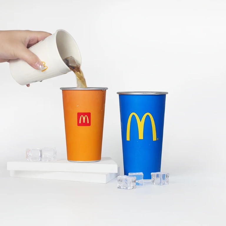 450ml McDonald cold active Aluminum cup