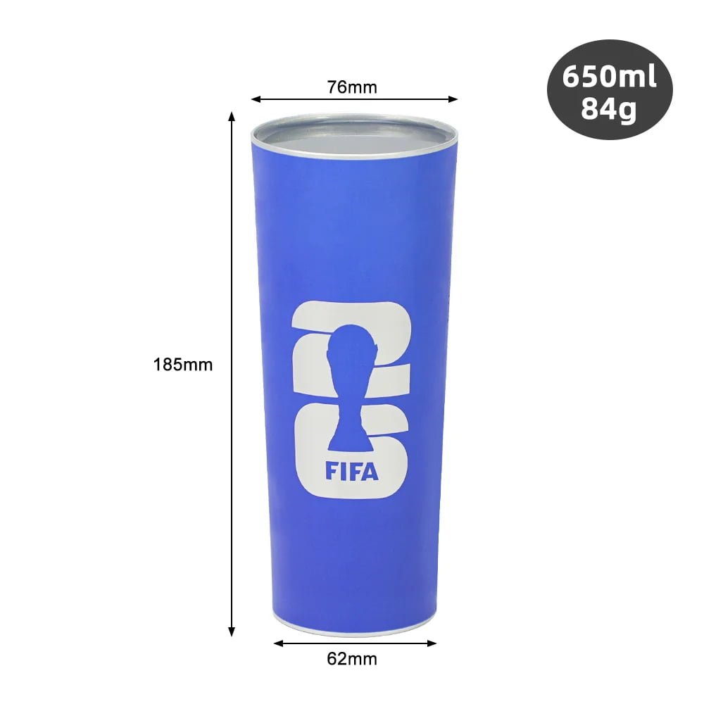 22oz World Cup Theme Aluminum Cup