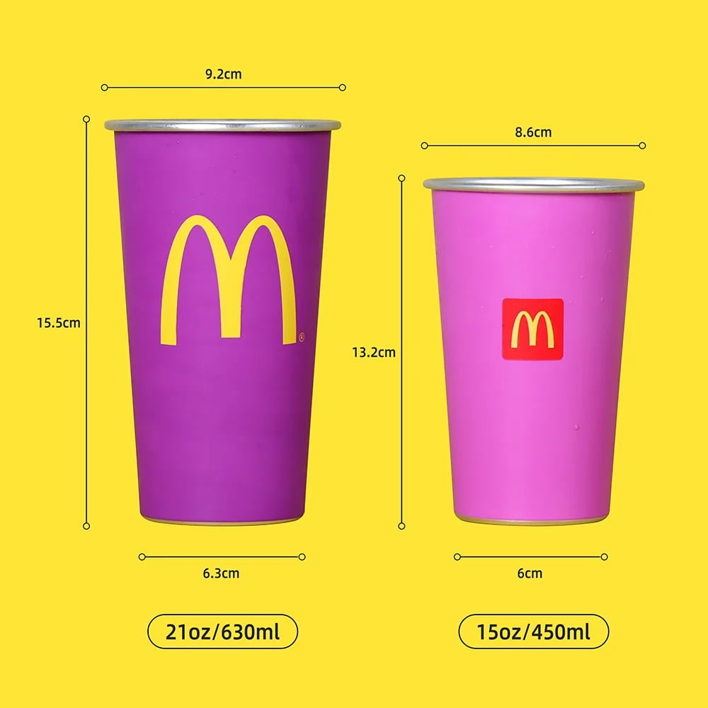450ml McDonald cold active Aluminum cup