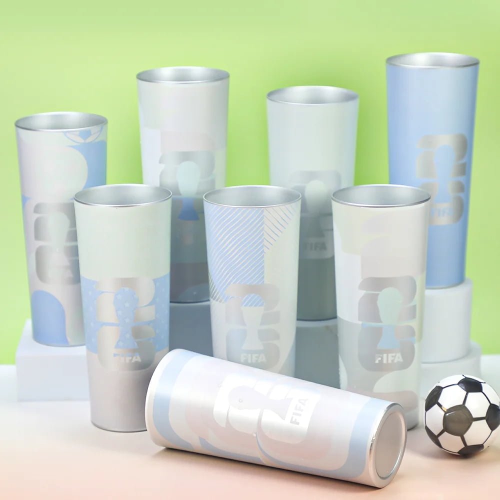 22oz World Cup Theme Aluminum Cup