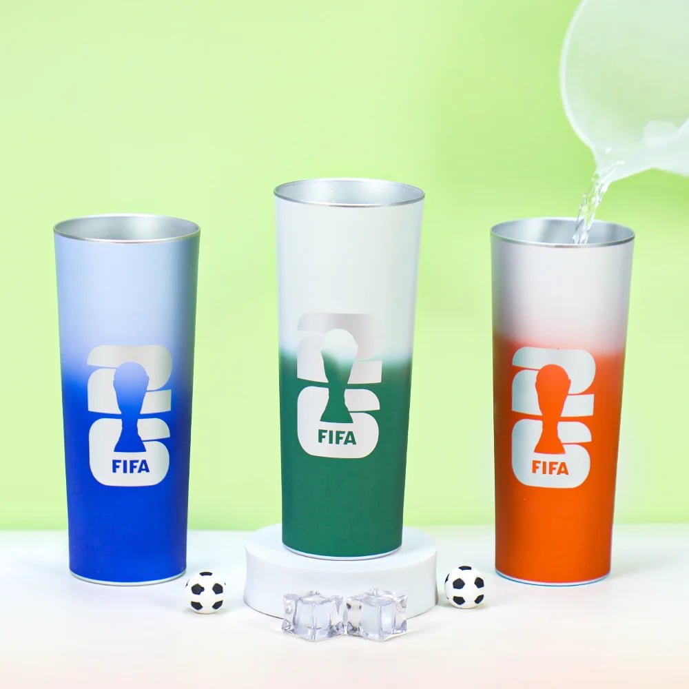 22oz World Cup Theme Aluminum Cup